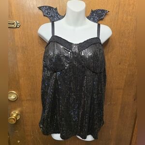 Torrid Vintage Sequined Sexy Tank, size 2